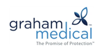 The Graham Medical logo with a blue and white medical cross symbol and the text 'The Promise of Protection' on a white background.
