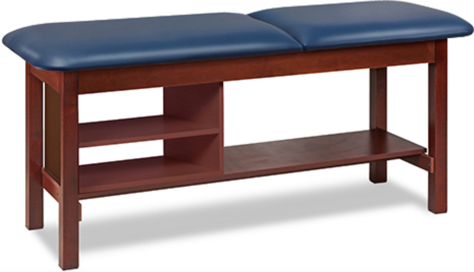 Clinton Classic Treatment Table w/ Shelving & Flat Top.