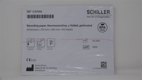 Schiller EKG recording paper for AT-102, AT-102 G2 and CS-200 Excellence