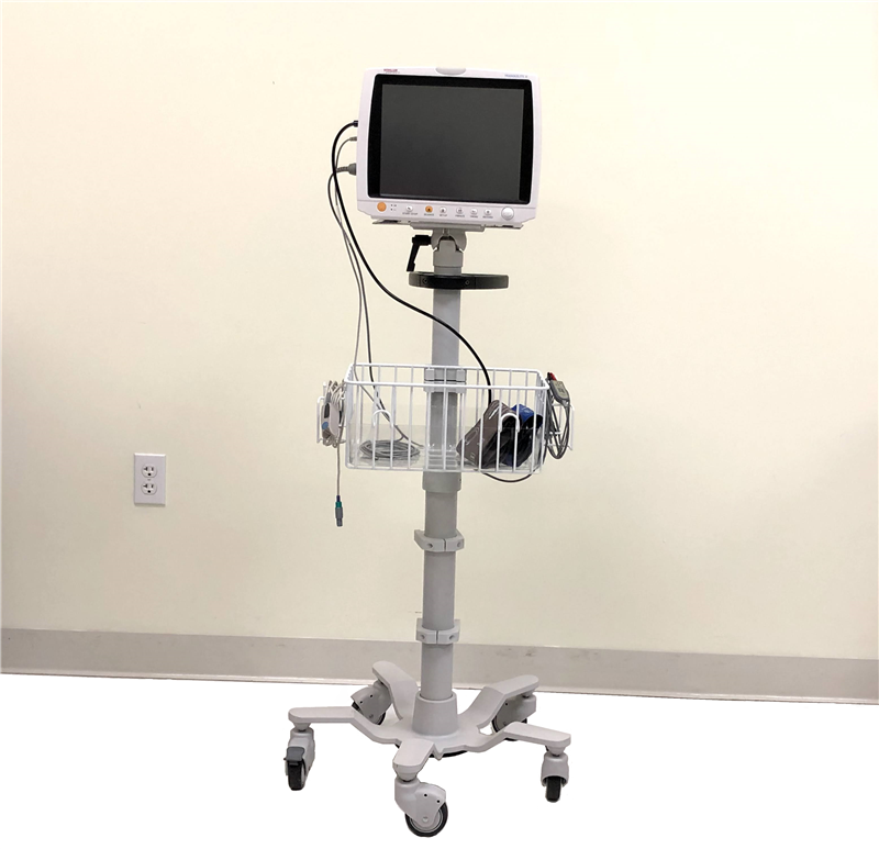 Schiller SG rolling stand with basket