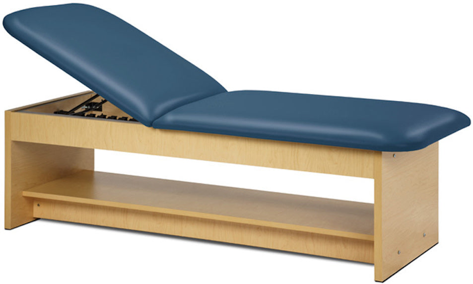 Clinton Panel Leg Couch w/ Adjustable Backrest & Full Shelf.