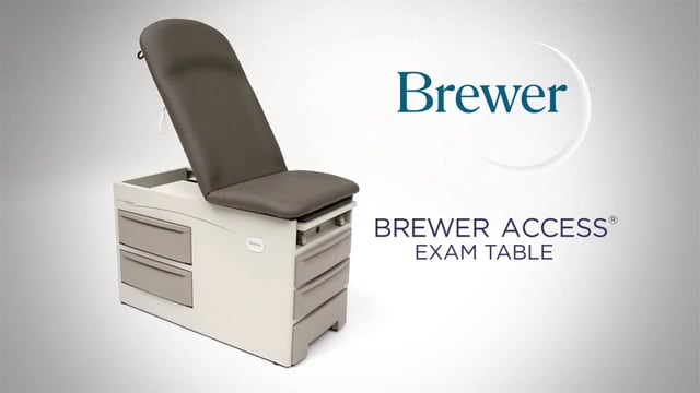 Brewer Access Exam Table w/ Drawers & Adjustable Back.
