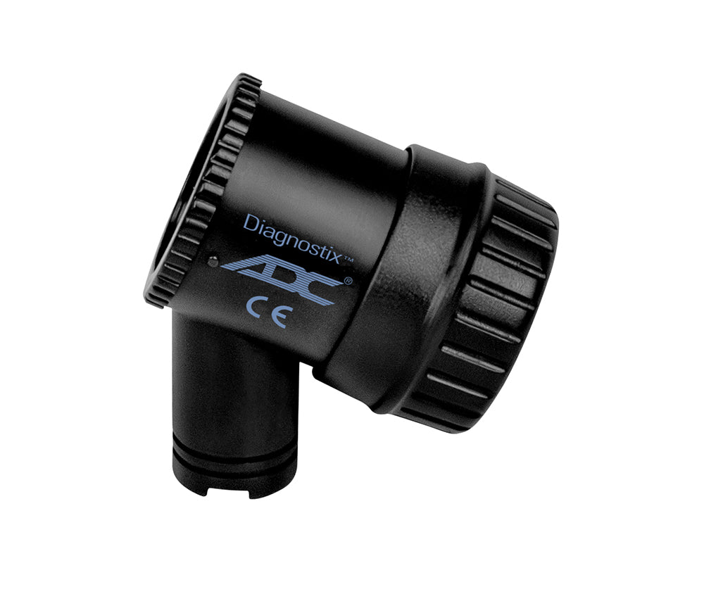 ADC Diagnostix 5450 ophthalmoscope head in black with chrome accents and ADC branding