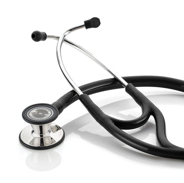 ADC Adscope® 601 Convertible Cardiology Stethoscope - Mirror Finish/Black Tubing