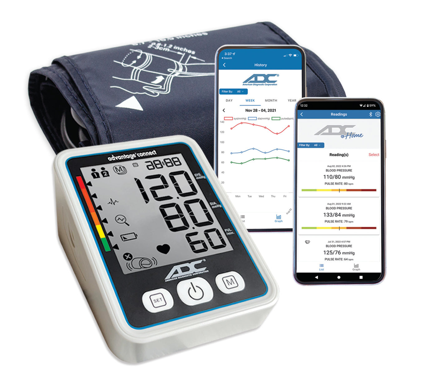 ADC Advantage™ 6024N Connect Bluetooth Digital Blood Pressure Monitor