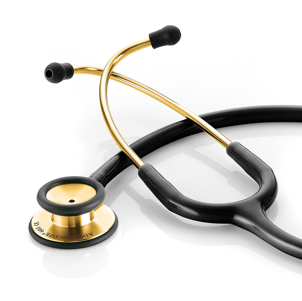 ADC Adscope® 603 Clinician Stethoscope - Gold Finish/Black Tubing