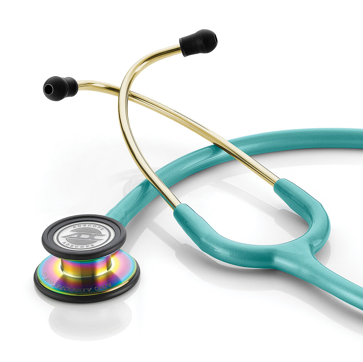 ADC Adscope® 608 Convertible Clinician Stethoscope - Iridescent Metallic Caribbean