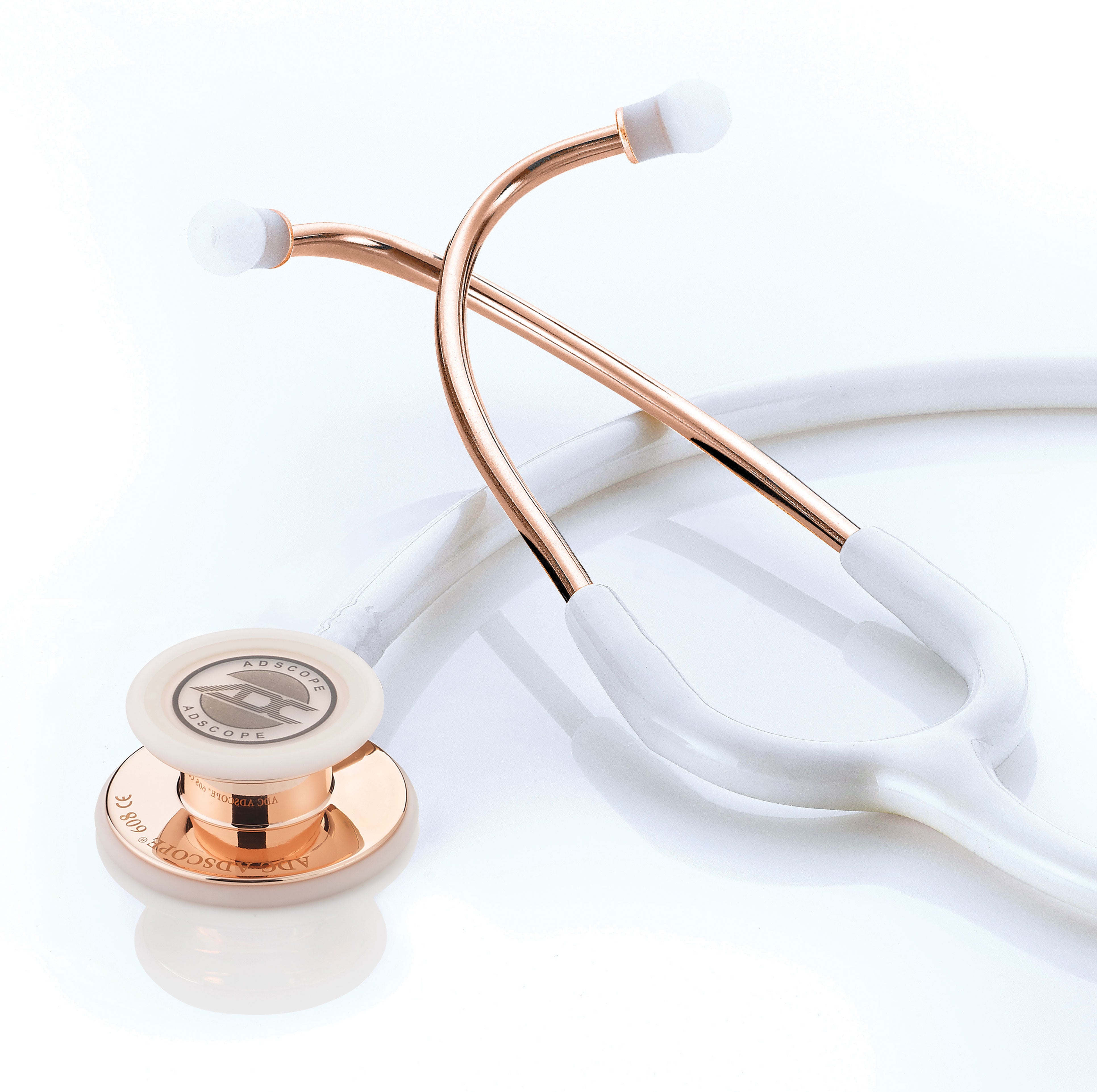 ADC Adscope® 608 Convertible Clinician Stethoscope - Rose Gold/White