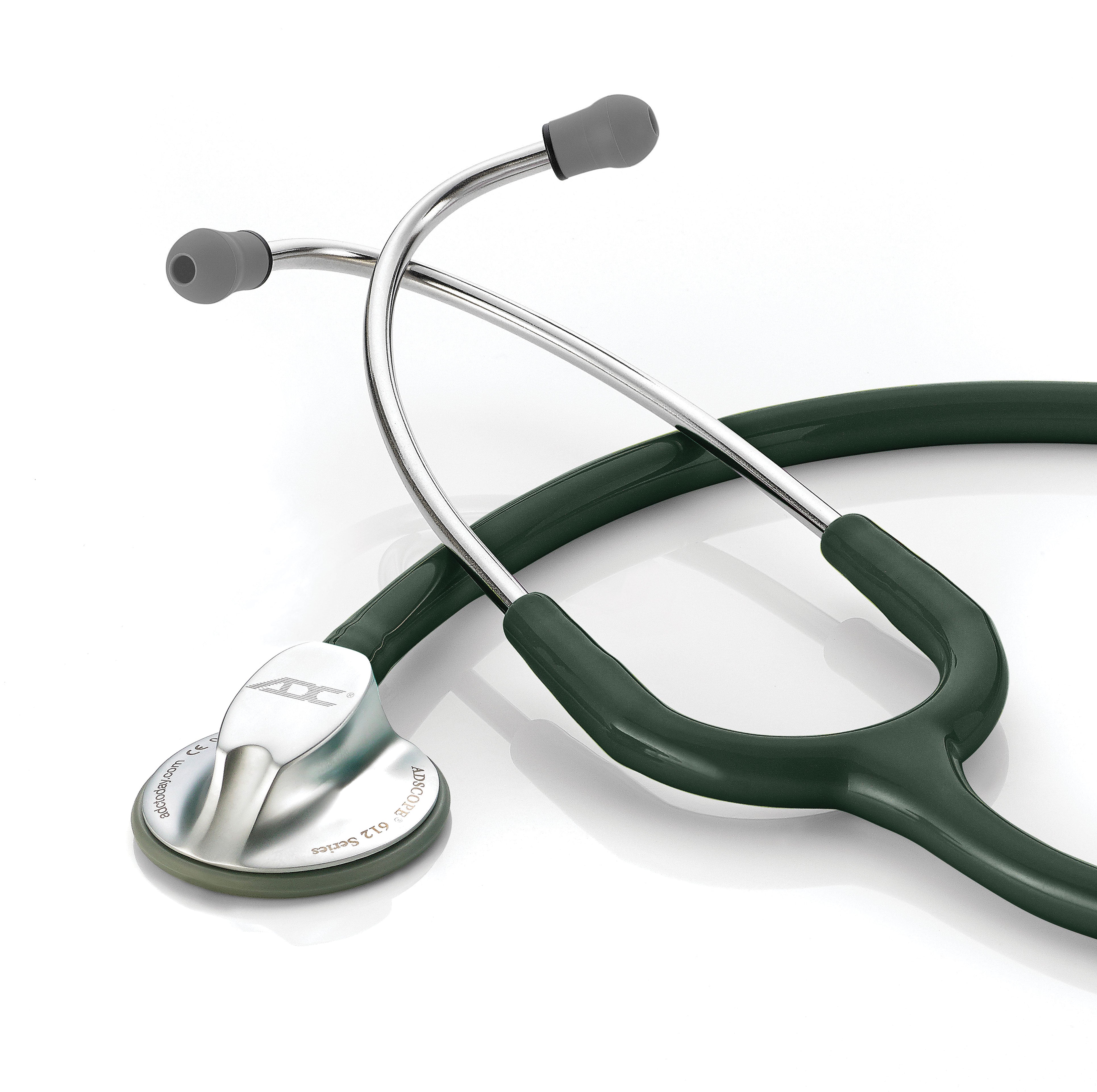 ADC Adscope® 612 Lightweight Platinum Clinician Stethoscope - Dark Green