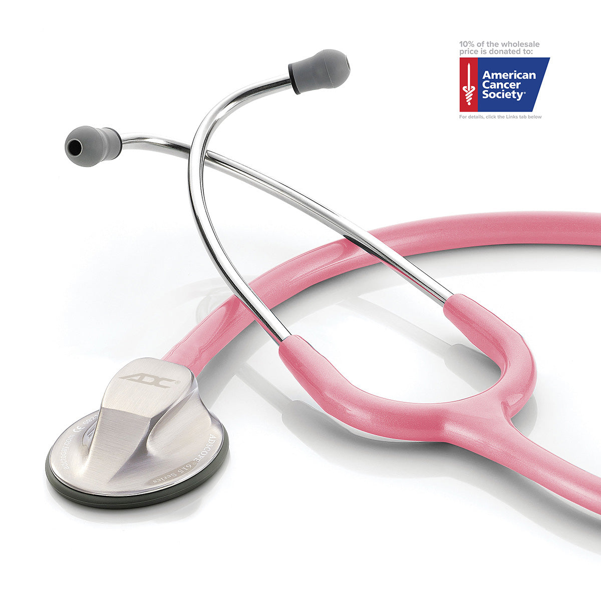 ADC Adscope 615 Platinum Clinician Stethoscope - Metallic Pink