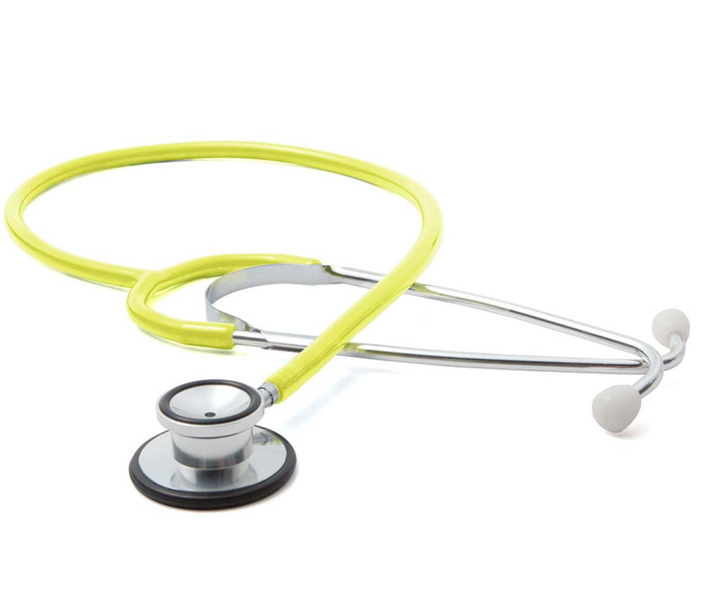 ADC Proscope™ 670 Dual-Head Stethoscope - Neon Yellow