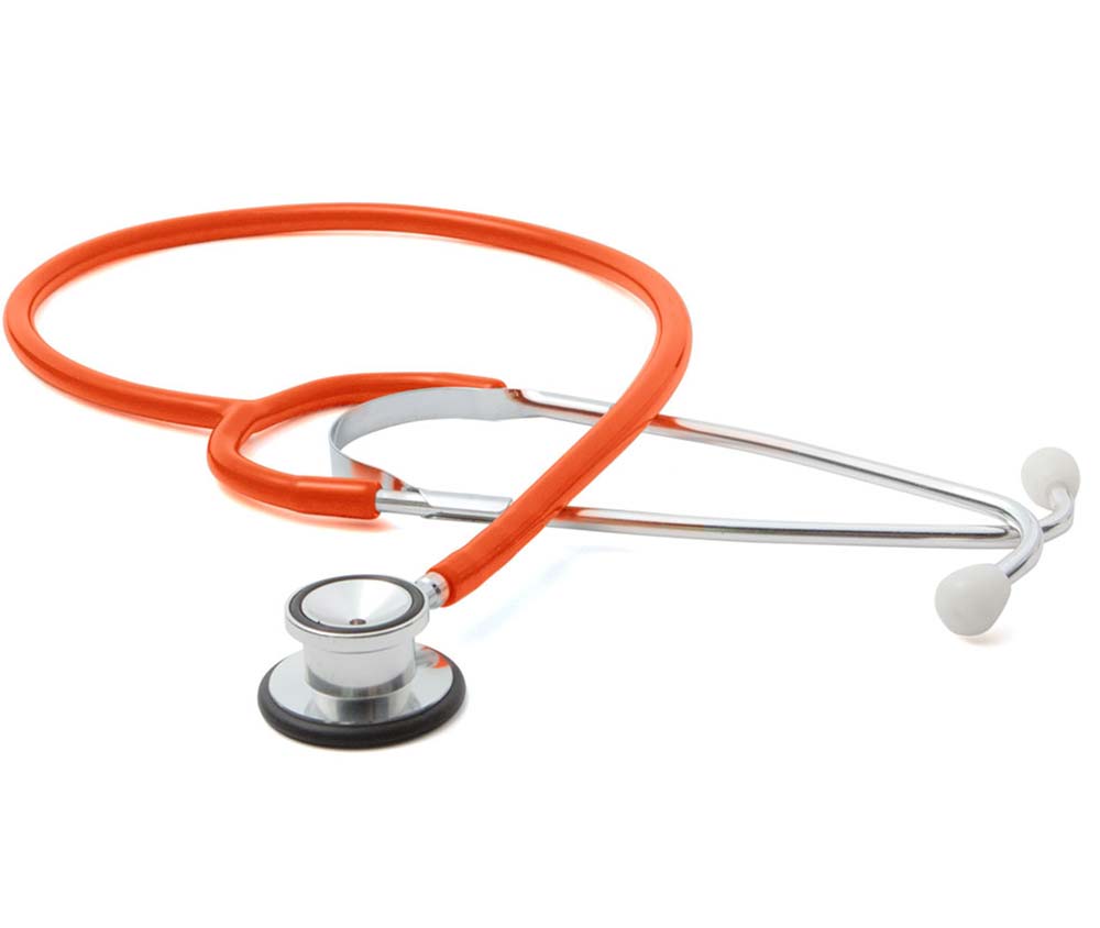 ADC Proscope™ 675 Dual-Head Pediatric Stethoscope - Neon Orange