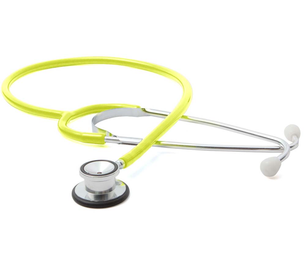 ADC Proscope™ 675 Dual-Head Pediatric Stethoscope - Neon Yellow