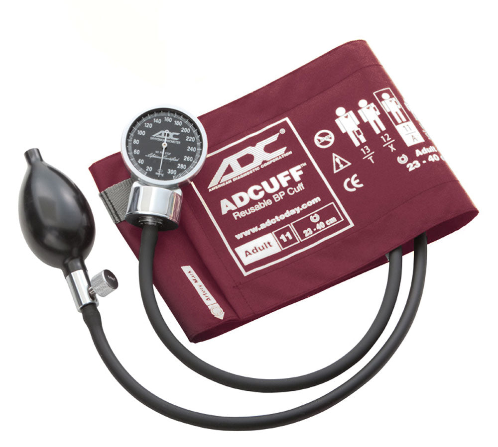 ADC Diagnostix™ 700 Pocket Aneroid Sphygmomanometer - Adult - Burgundy