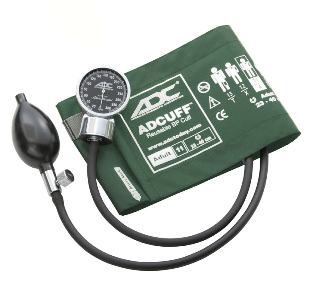 ADC Diagnostix™ 700 Pocket Aneroid Sphygmomanometer - Adult - Dark Green