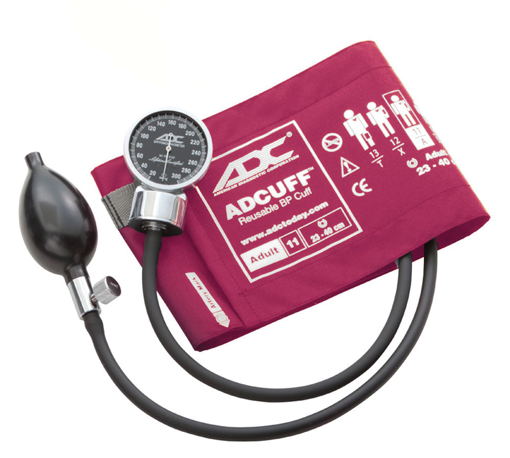 ADC Diagnostix™ 700 Pocket Aneroid Sphygmomanometer - Adult - Magenta
