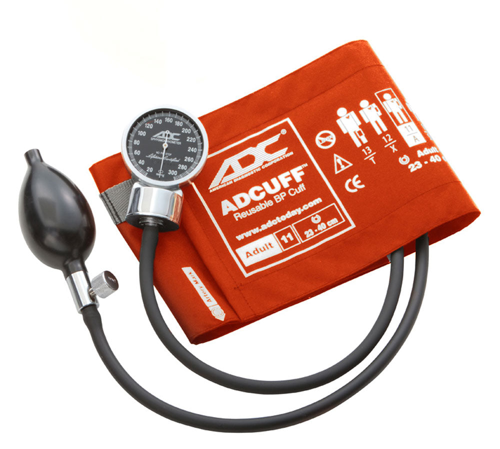 ADC Diagnostix™ 700 Pocket Aneroid Sphygmomanometer - Adult - Orange