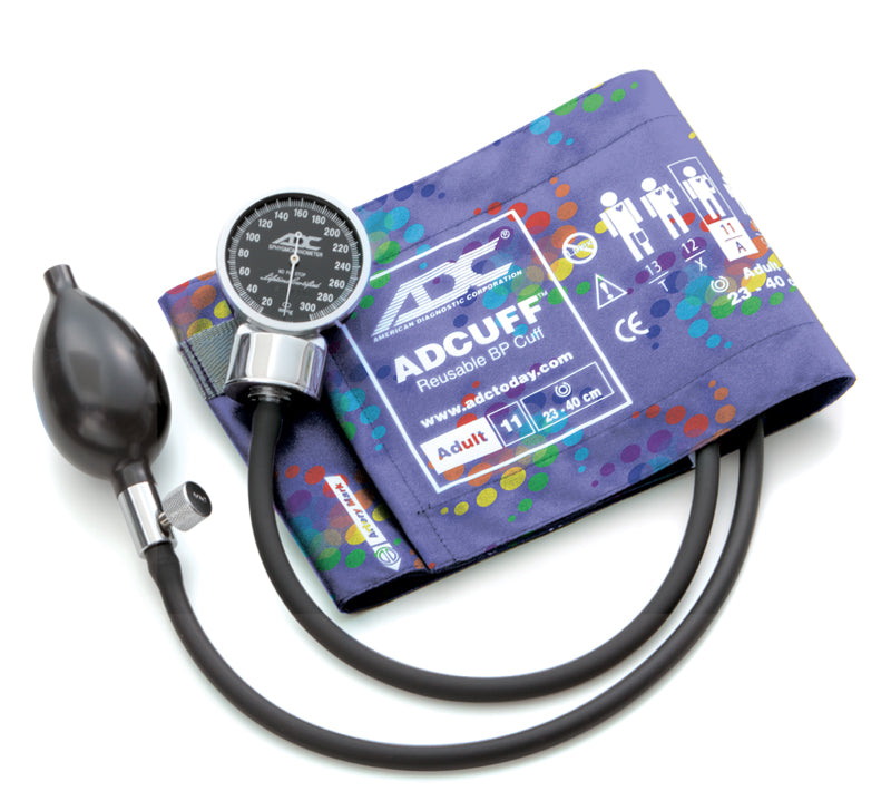 ADC Diagnostix™ 700 Pocket Aneroid Sphygmomanometer - Adult - Peter's Blue Swirly