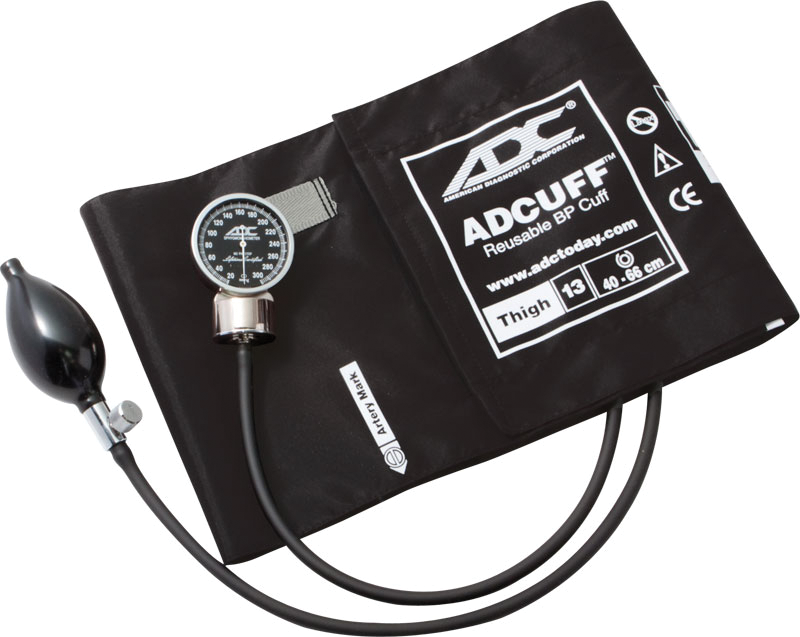 ADC Diagnostix™ 700 Pocket Aneroid Sphygmomanometer - Thigh - Black