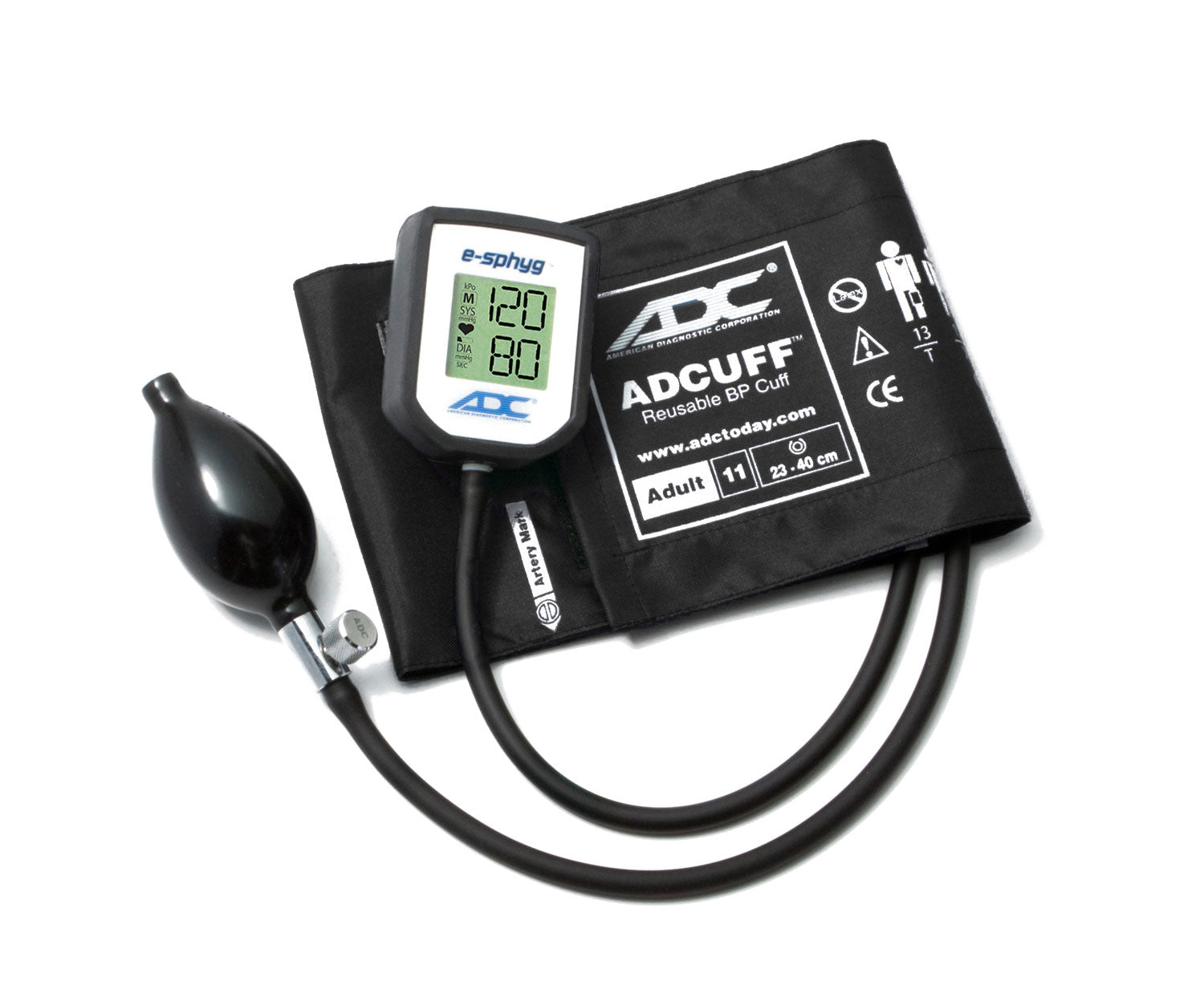 ADC Diagnostix™ e-sphyg™ 7002 Digital Sphygmomanometer - Adult - Black