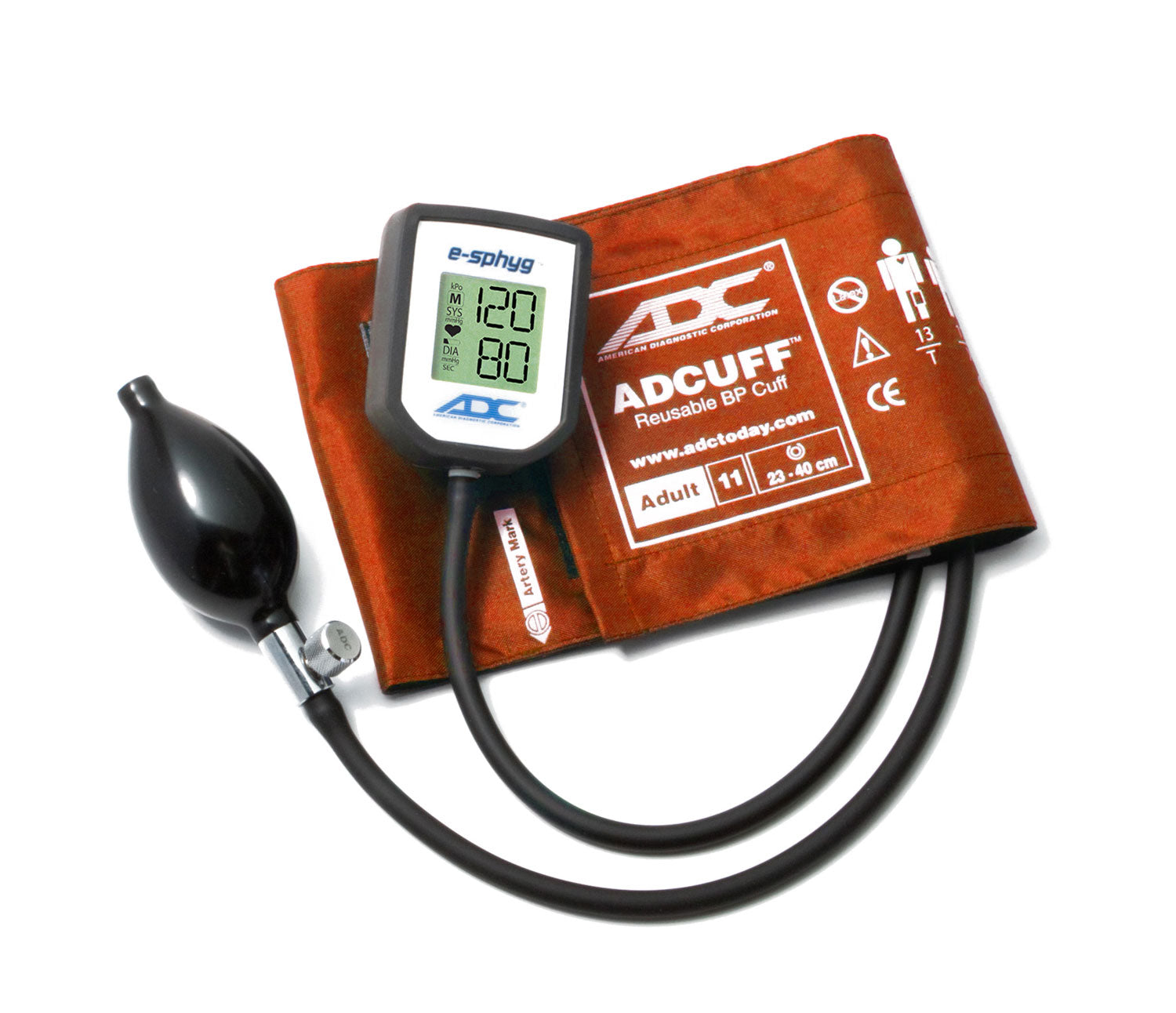 ADC Diagnostix™ e-sphyg™ 7002 Digital Sphygmomanometer - Adult - Orange