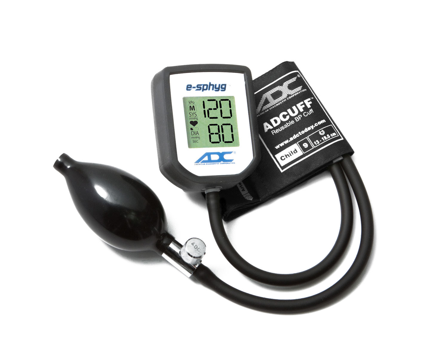ADC Diagnostix™ e-sphyg™ 7002 Digital Sphygmomanometer - Child - Black