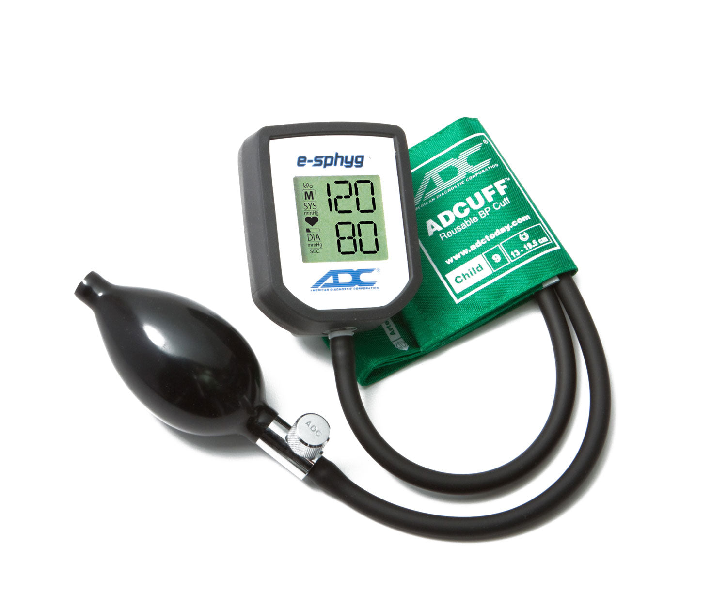 ADC Diagnostix™ e-sphyg™ 7002 Digital Sphygmomanometer - Child - Green