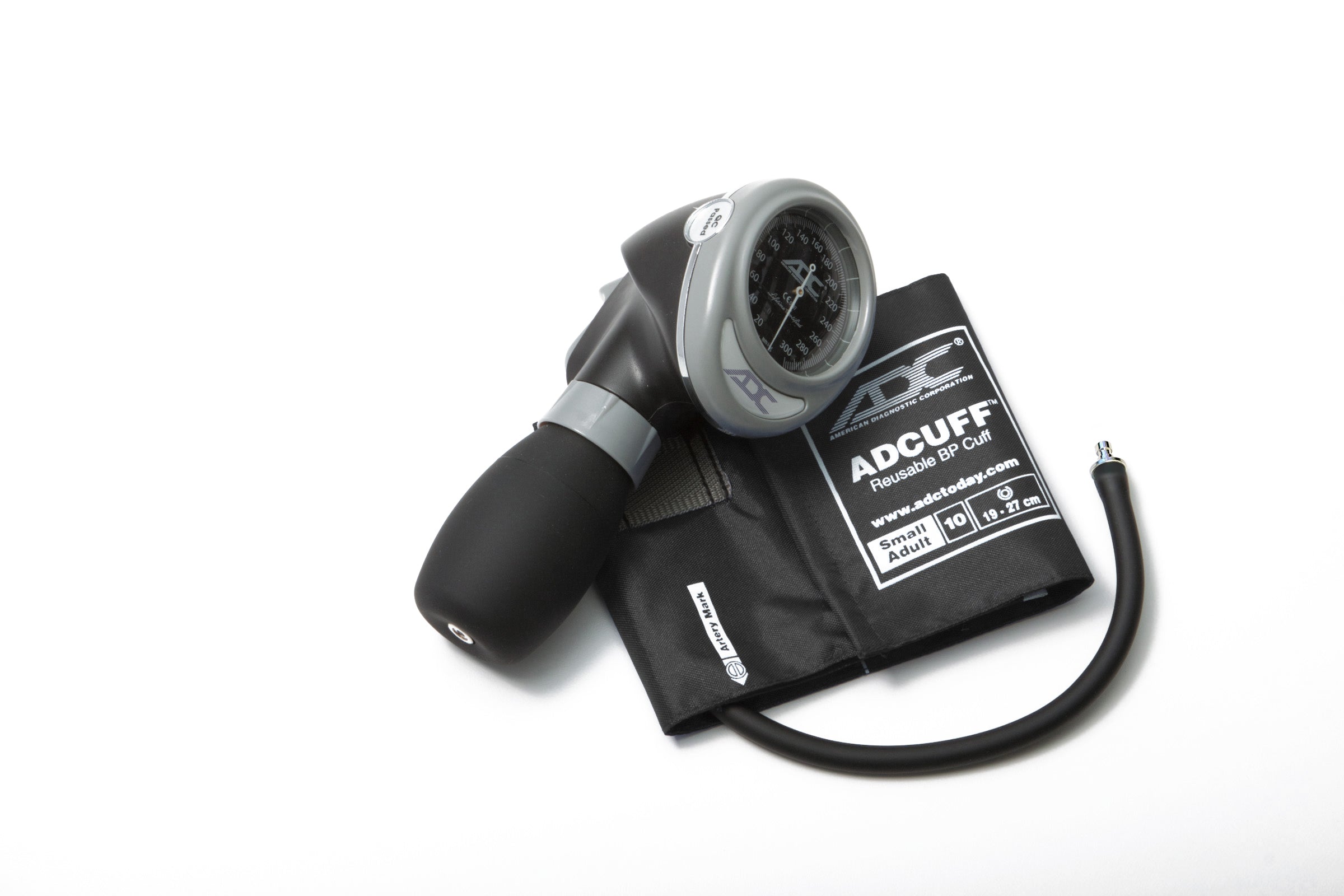ADC Diagnostix™ 703 Palm Aneroid Sphygmomanometer - Small Adult - Black