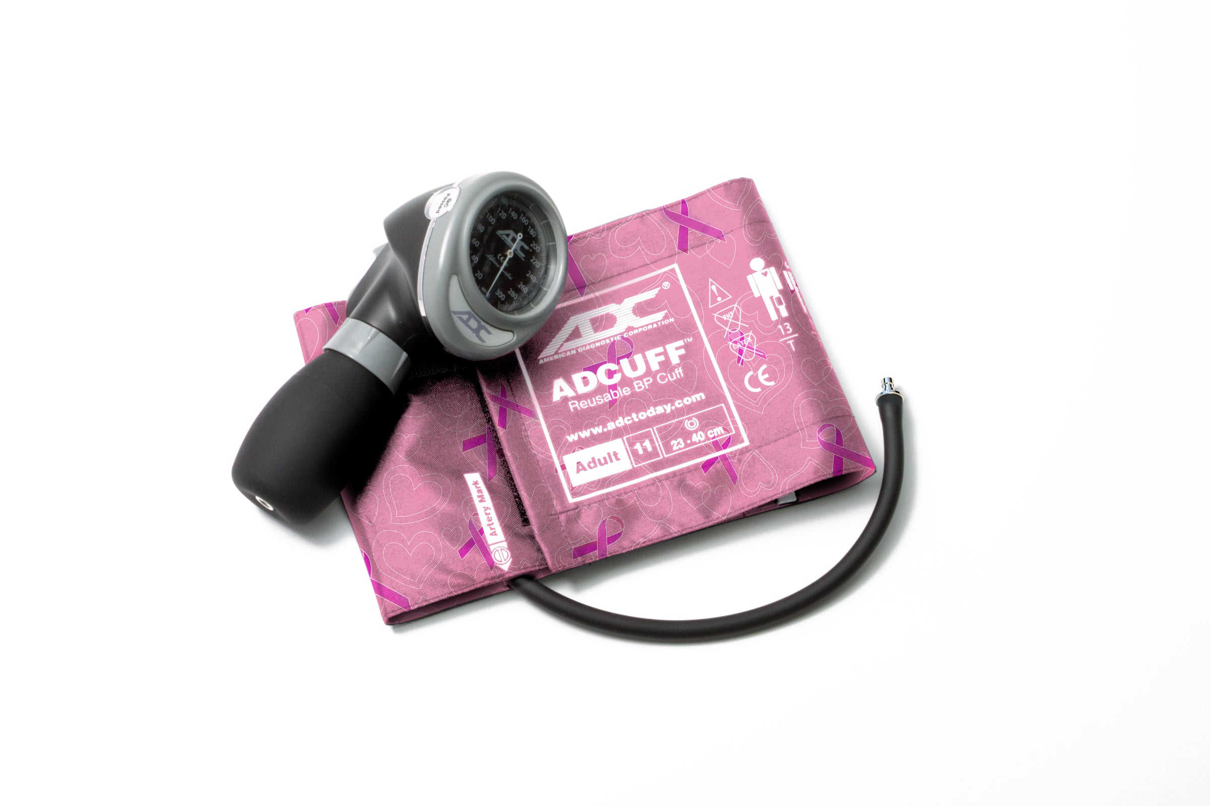 ADC Diagnostix™ 703 Palm Aneroid Sphygmomanometer - Adult - Breast Cancer