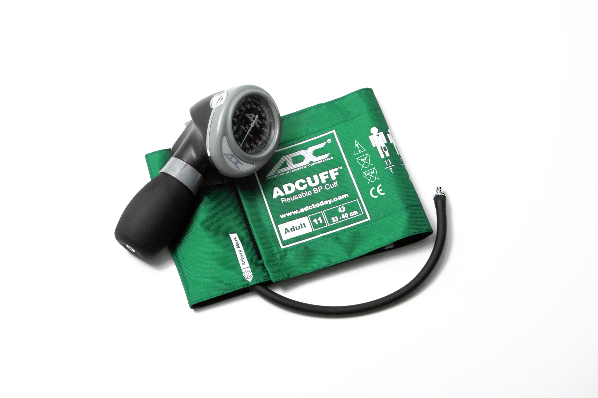 ADC Diagnostix™ 703 Palm Aneroid Sphygmomanometer - Adult - Green