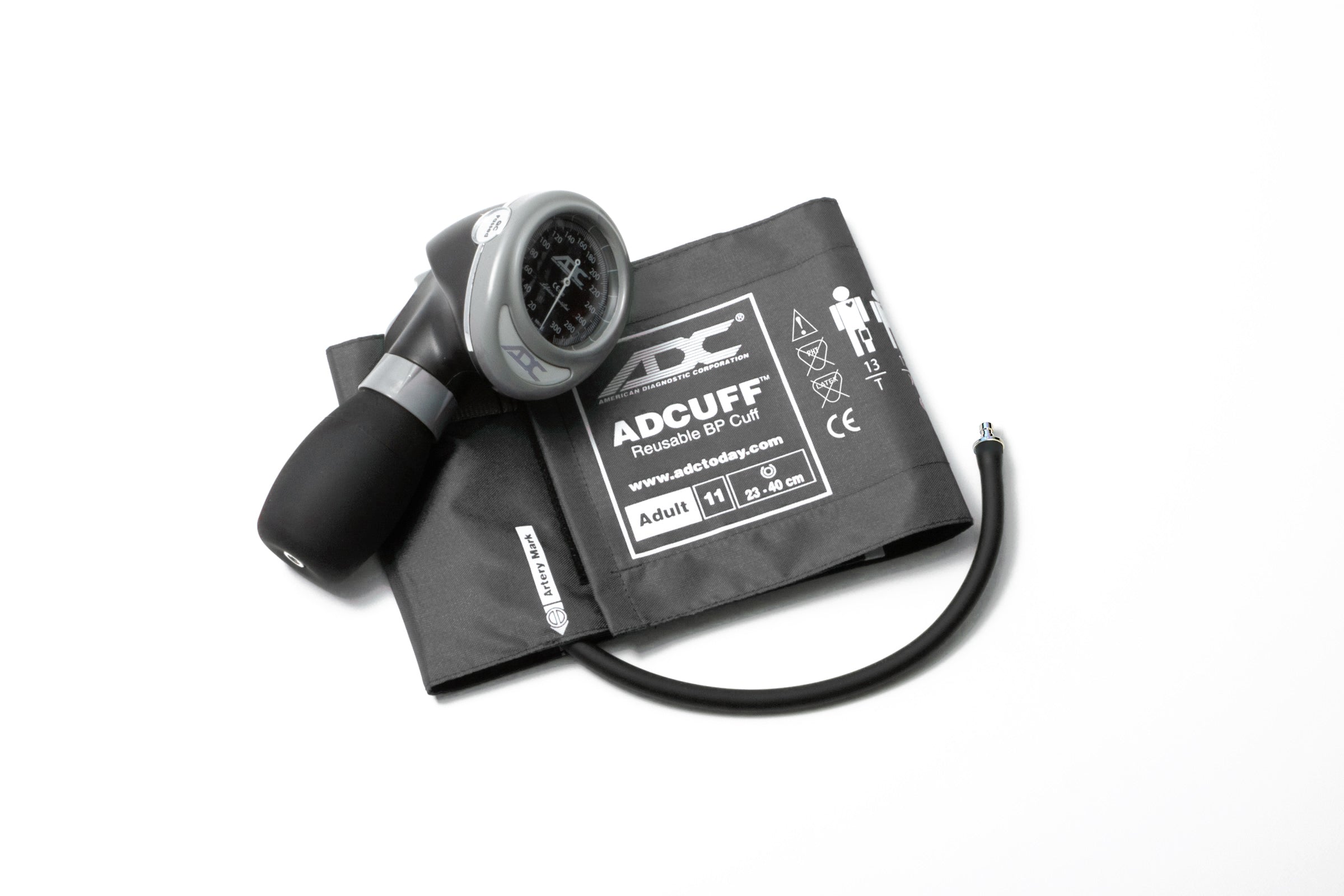 ADC Diagnostix™ 703 Palm Aneroid Sphygmomanometer - Adult - Gray