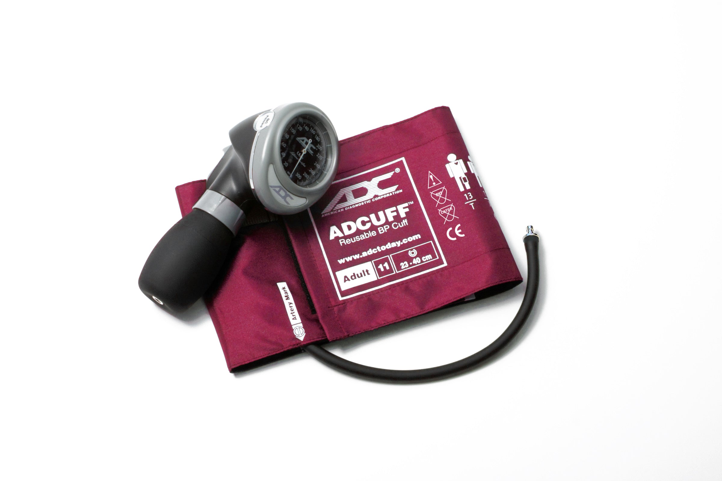ADC Diagnostix™ 703 Palm Aneroid Sphygmomanometer - Adult - Magenta