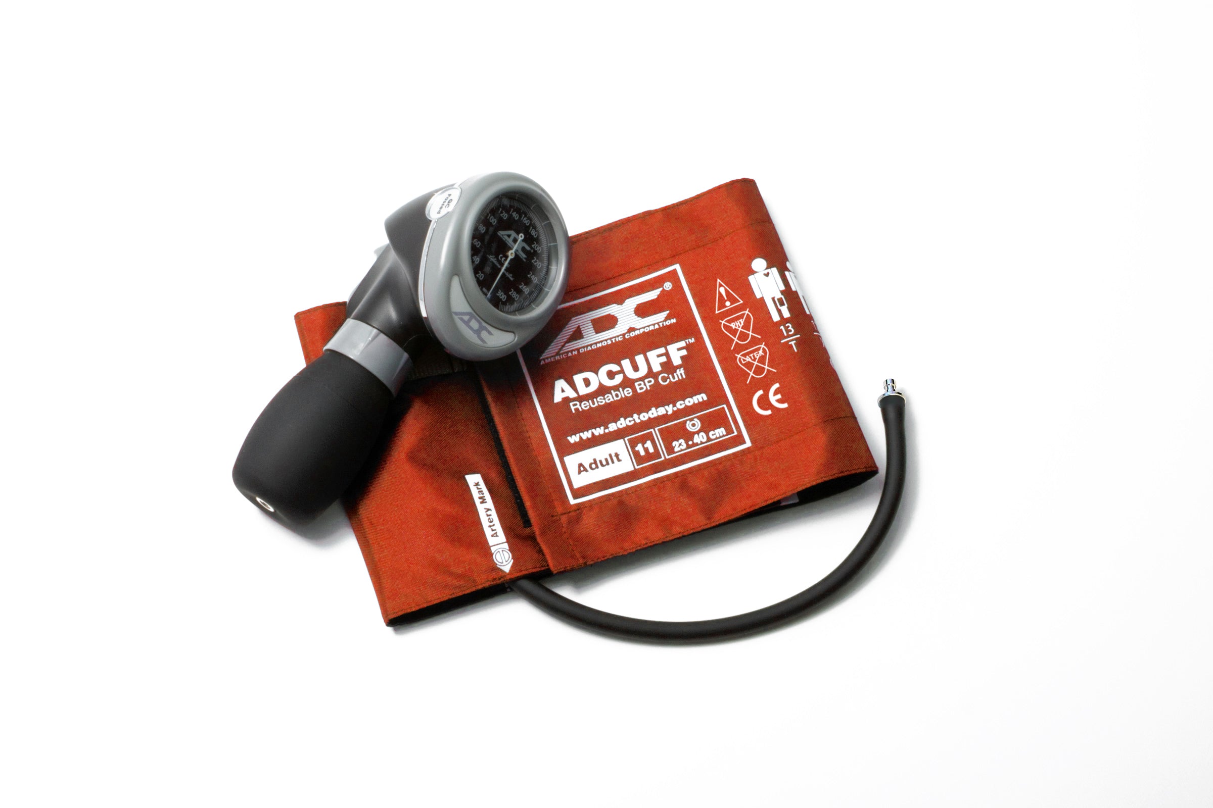 ADC Diagnostix™ 703 Palm Aneroid Sphygmomanometer - Adult - Orange