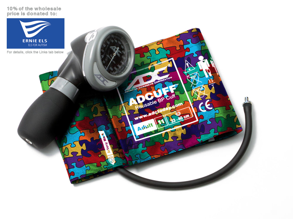 ADC Diagnostix™ 703 Palm Aneroid Sphygmomanometer - Adult - Puzzle Pieces