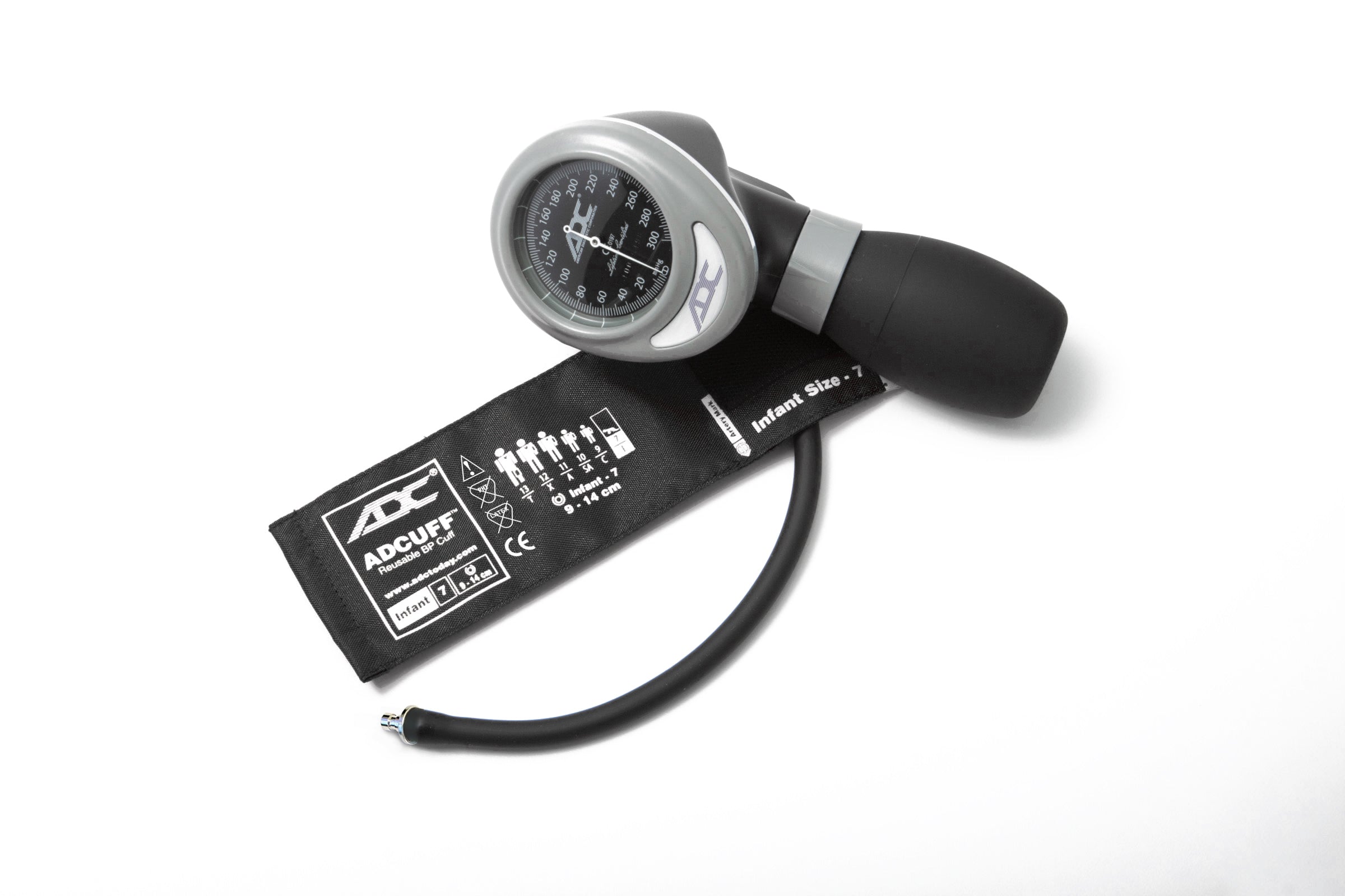ADC Diagnostix™ 703 Palm Aneroid Sphygmomanometer - Infant - Black