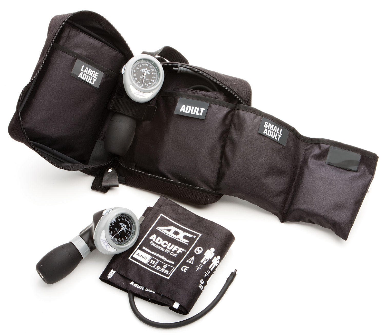 ADC Multikuf™ 731 Portable 3-Cuff Sphygmomanometer - Black
