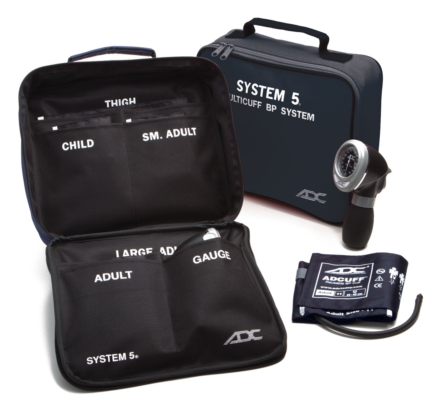 ADC System 5™ 740 Portable 5-Cuff Multicuff Kit - Navy