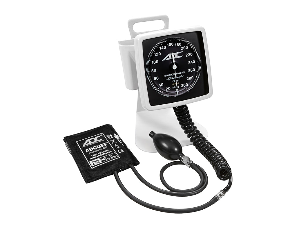 ADC Diagnostix™ 750D Desk/Clock Aneroid Sphygmomanometer - Small Adult - Black