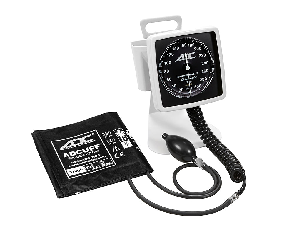 ADC Diagnostix™ 750D Desk/Clock Aneroid Sphygmomanometer - Thigh - Black