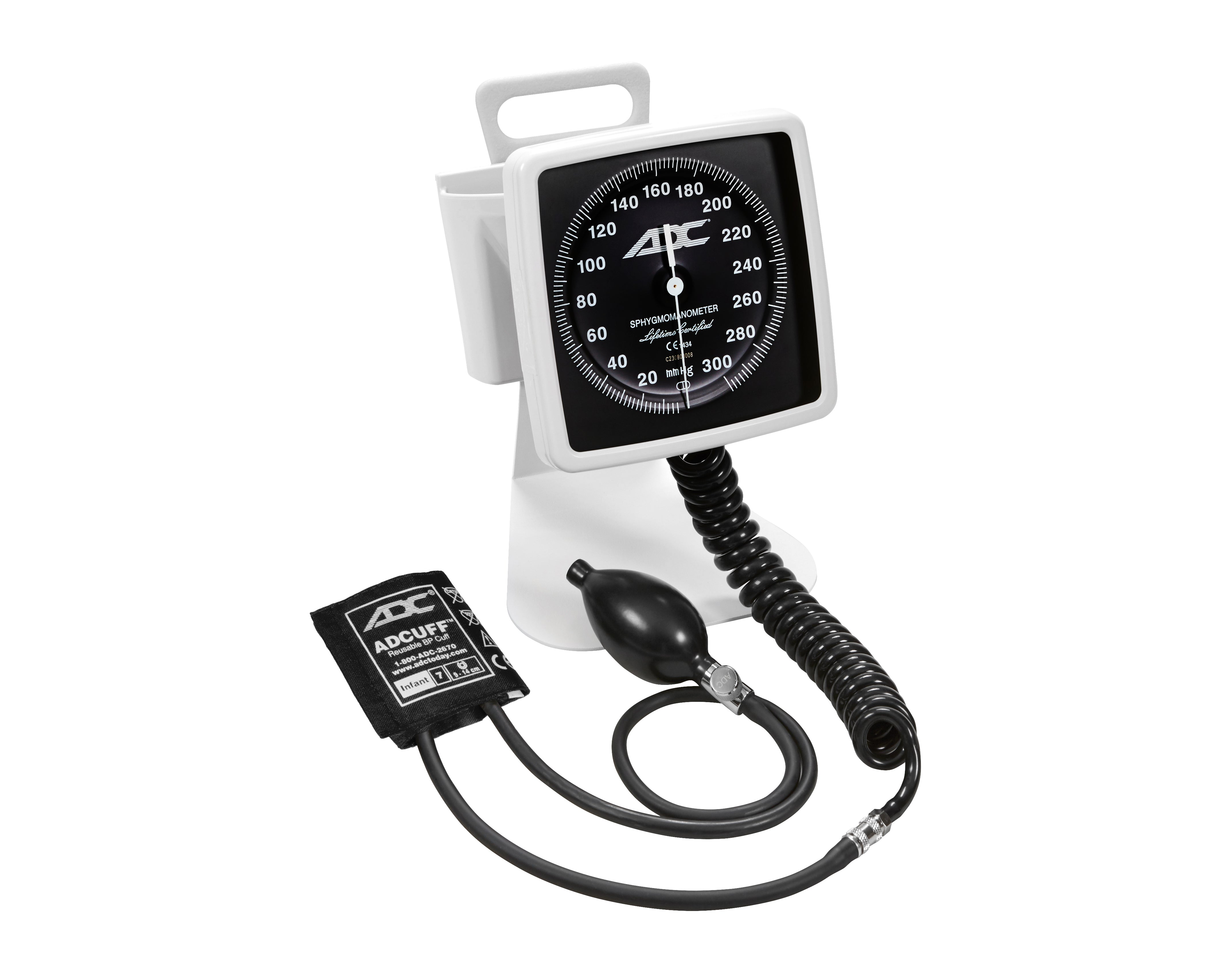 ADC Diagnostix™ 750D Desk/Clock Aneroid Sphygmomanometer - Infant - Black