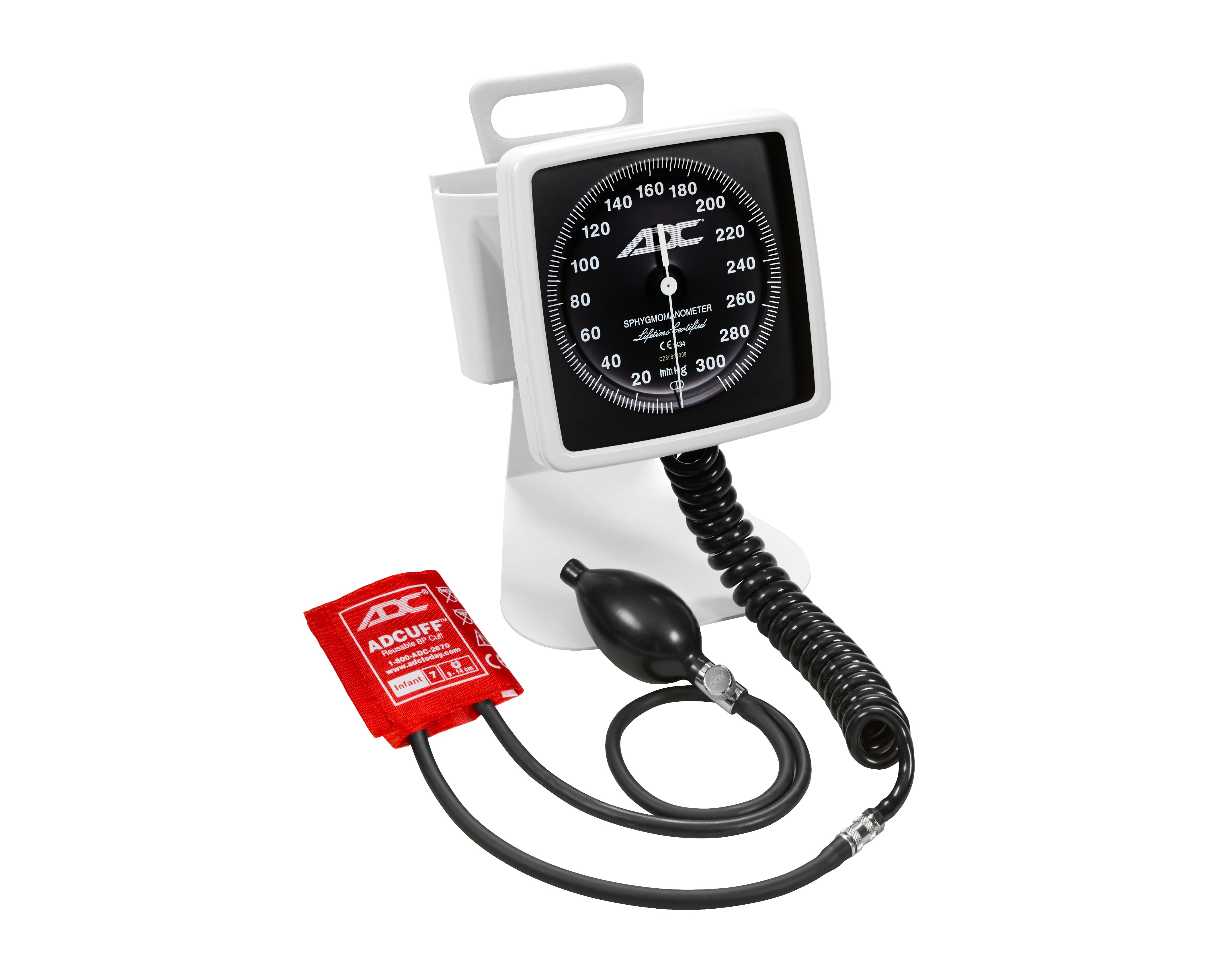 ADC Diagnostix™ 750D Desk/Clock Aneroid Sphygmomanometer - Infant - Orange