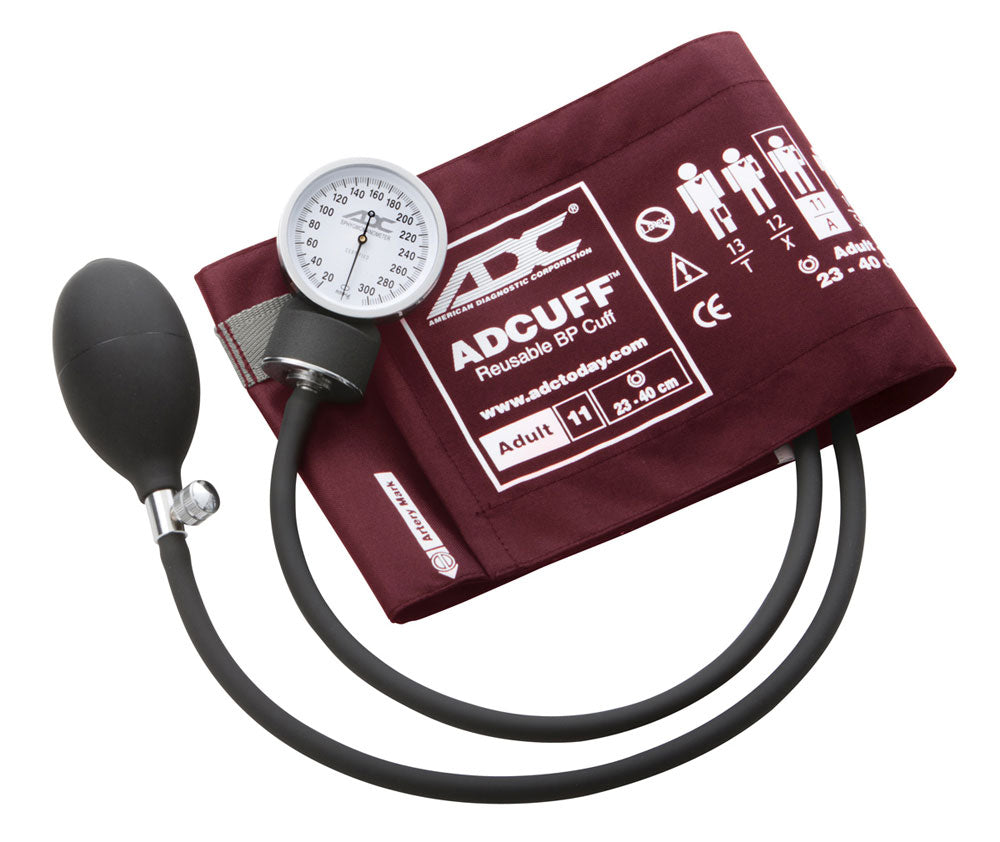 ADC Prosphyg™ 760 Aneroid Sphygmomanometer - Adult - Burgundy
