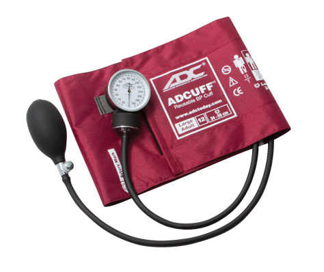 ADC Prosphyg™ 760 Aneroid Sphygmomanometer - Large Adult - Burgundy