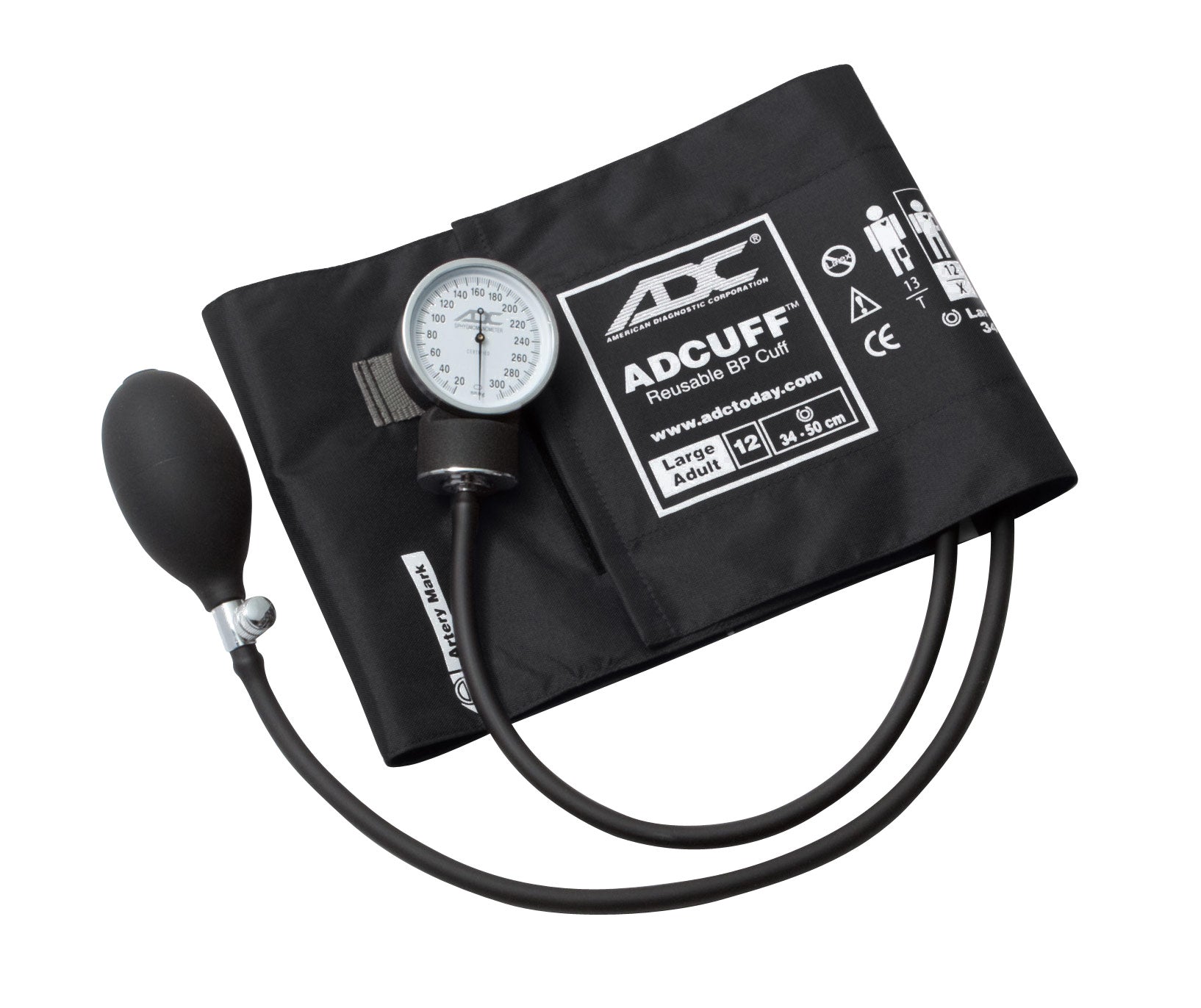 ADC Prosphyg™ 760 Aneroid Sphygmomanometer - Large Adult - Black