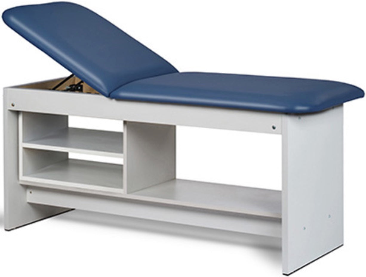 Clinton Panel Leg Treatment Table w/ Shelf. Adjustable Back.