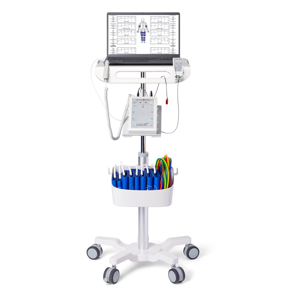 Newman Medical simpleABI Automated Cuff-Link System, single and multi level studies configuration with stress studies upgrade