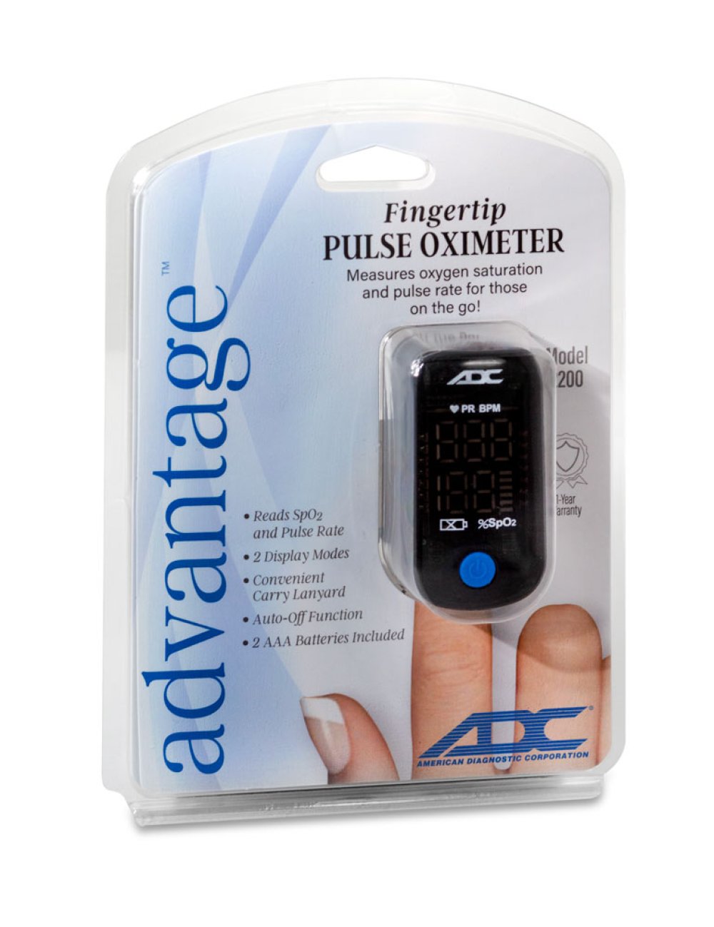 ADC Advantage™ 2200 Fingertip Pulse Oximeter