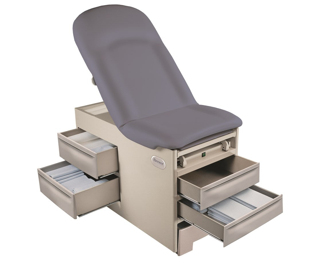 Brewer Access Exam Table w/ Drawers & Adjustable Back.