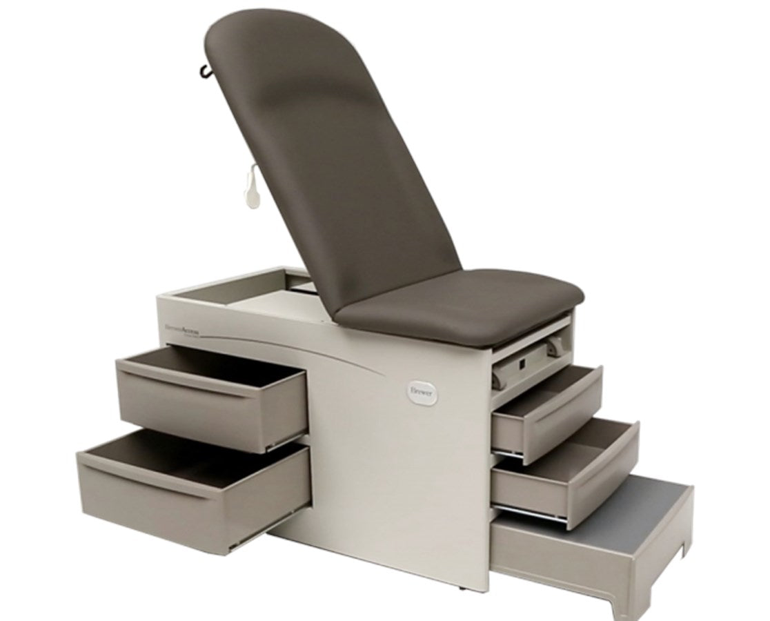 Brewer Access Exam Table w/ Drawers & Adjustable Back.