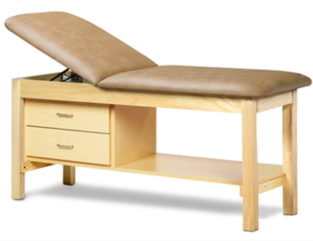 Clinton ETA Classic Treatment Table w/ Drawers, Shelf.